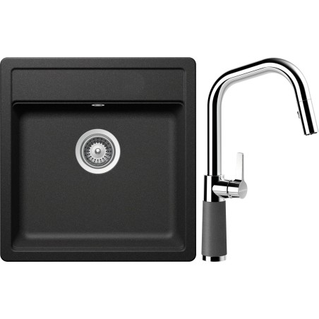 Set Schock S10-9 (dřez Mono N-100S Stone + baterie SC-530.120 Stone)