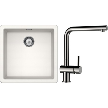 Set Schock S11-3 (dřez Greenwich N-100 Polaris + baterie Epos Nerezový vzhled)