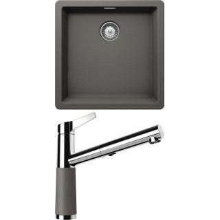 Set Schock S11-5 (dřez Greenwich N-100 Silverstone + baterie SC-510.120 Silverstone)