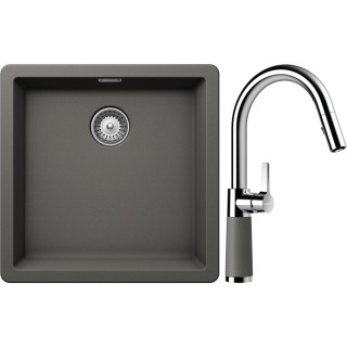 Set Schock S11-7 (dřez Greenwich N-100 Silverstone + baterie SC-520.120 Silverstone)