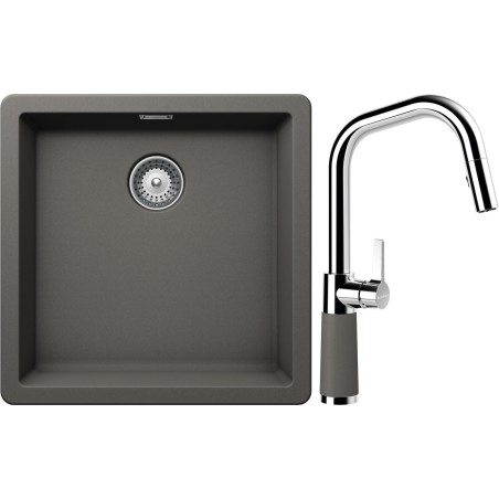 Set Schock S11-9 (dřez Greenwich N-100 Silverstone + baterie SC-530.120 Silverstone)