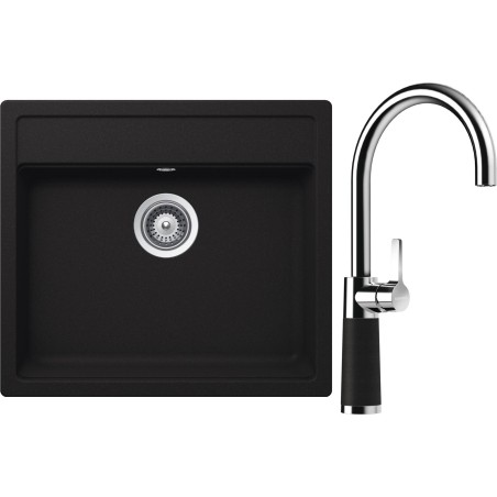 Set Schock S24-8 (dřez Nemo N-100 Onyx + baterie SC-520 Onyx)