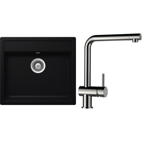 Set Schock S9-3 (dřez Mono N-100 Puro + baterie Epos Nerezový vzhled)