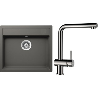 Set Schock S9-3 (dřez Mono N-100 Silverstone + baterie Epos Nerezový vzhled)