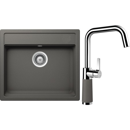 Set Schock S9-8 (dřez Mono N-100 Silverstone + baterie SC-530 Silverstone)