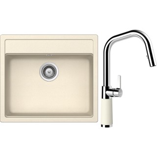 Set Schock S9-9 (dřez Mono N-100 Magnolia + baterie SC-530.120 Magnolia)