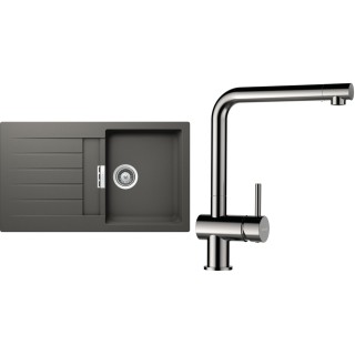 Set Schock S1-3 (dřez Signus D-100 Silverstone + baterie Epos Nerezový vzhled)