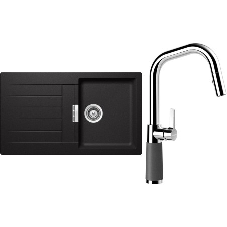 Set Schock S1-9 (dřez Signus D-100 Stone + baterie SC-530.120 Stone)