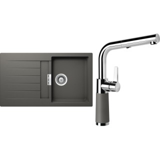 Set Schock S1-11 (dřez Signus D-100 Silverstone + baterie SC-540.120 Silverstone)