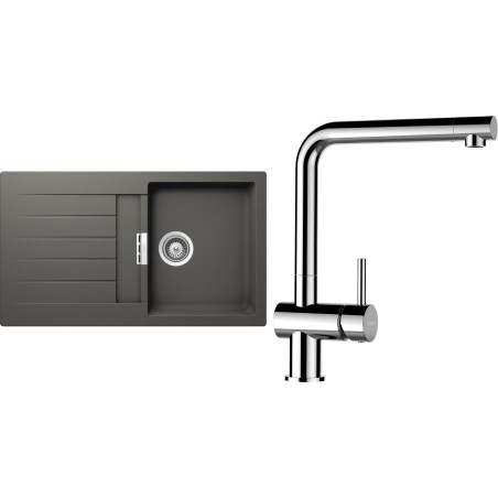 Set Schock S1-12 (dřez Signus D-100 Silverstone + baterie Epos Chrom)