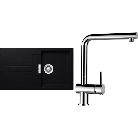 Set Schock S1-13 (dřez Signus D-100 Puro + baterie Epos.120 Chrom)