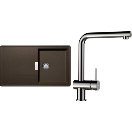 Set Schock S16-3 (dřez Tia D-100 Bronze + baterie Epos Nerezový vzhled)