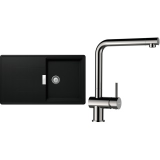 Set Schock S16-3 (dřez Tia D-100 Puro + baterie Epos Nerezový vzhled)