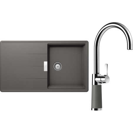 Set Schock S16-6 (dřez Tia D-100 Silverstone + baterie SC-520 Silverstone)