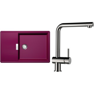 Set Schock S17-3 (dřez Tia D-100LS Berry + baterie Epos Nerezový vzhled)