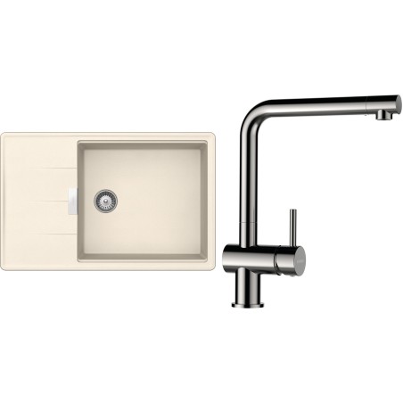 Set Schock S17-3 (dřez Tia D-100LS Magnolia + baterie Epos Nerezový vzhled)