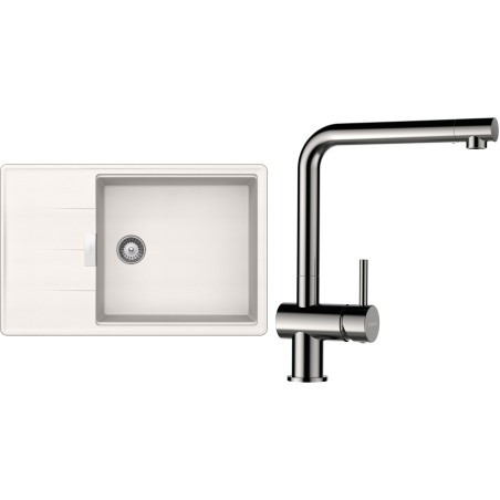 Set Schock S17-3 (dřez Tia D-100LS Polaris + baterie Epos Nerezový vzhled)