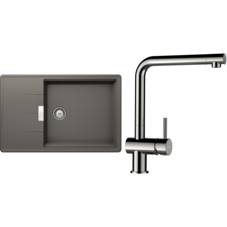 Set Schock S17-3 (dřez Tia D-100LS Silverstone + baterie Epos Nerezový vzhled)