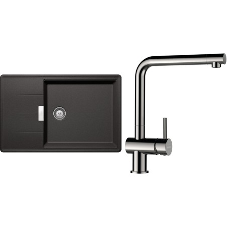 Set Schock S17-3 (dřez Tia D-100LS Stone + baterie Epos Nerezový vzhled)