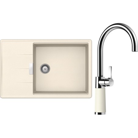 Set Schock S17-6 (dřez Tia D-100LS Magnolia + baterie SC-520 Magnolia)