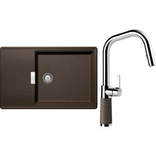 Set Schock S17-9 (dřez Tia D-100LS Bronze + baterie SC-530.120 Bronze)