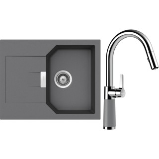 Set Schock S18-9 (dřez Manhattan D-100XS Croma + baterie SC-520.120 Croma)