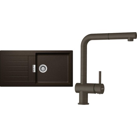 Set Schock S2-2 (dřez Signus D-100L Bronze + baterie Epos.120 Bronze)