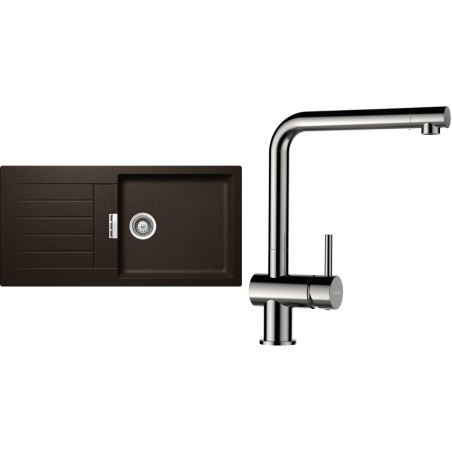 Set Schock S2-3 (dřez Signus D-100L Bronze + baterie Epos Nerezový vzhled)