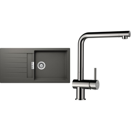 Set Schock S2-3 (dřez Signus D-100L Silverstone + baterie Epos Nerezový vzhled)