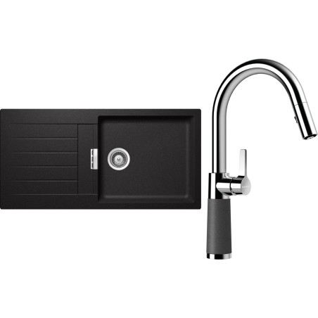 Set Schock S2-7 (dřez Signus D-100L Stone + baterie SC-520.120 Stone)