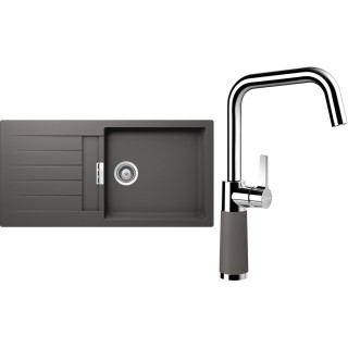 Set Schock S2-8 (dřez Signus D-100L Silverstone + baterie SC-530 Silverstone)