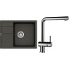 Set Schock S20-5 (dřez Manhattan D-100 Asphalt + baterie Epos Nerezový vzhled)