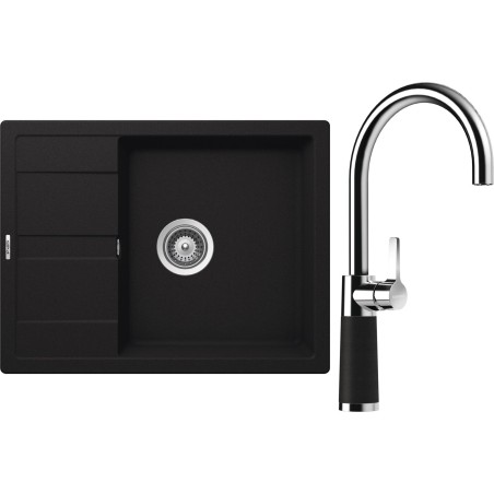 Set Schock S20-8 (dřez Manhattan D-100 Onyx + baterie SC-520 Onyx)