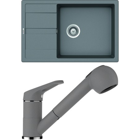 Set Schock S22-2 (dřez Manhattan D-100LS Croma + baterie Cosmo.120 Croma)