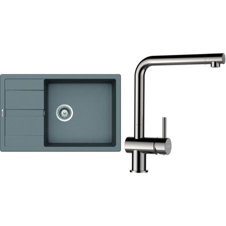 Set Schock S22-5 (dřez Manhattan D-100LS Croma + baterie Epos Nerezový vzhled)