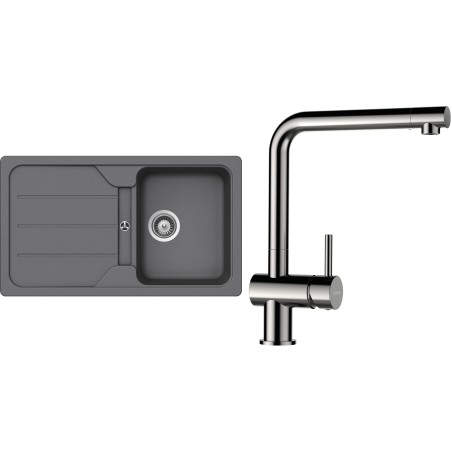 Set Schock S25-5 (dřez Formhaus D-100 Croma + baterie Epos Nerezový vzhled)