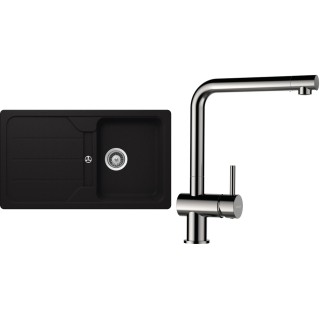 Set Schock S25-5 (dřez Formhaus D-100 Onyx + baterie Epos Nerezový vzhled)