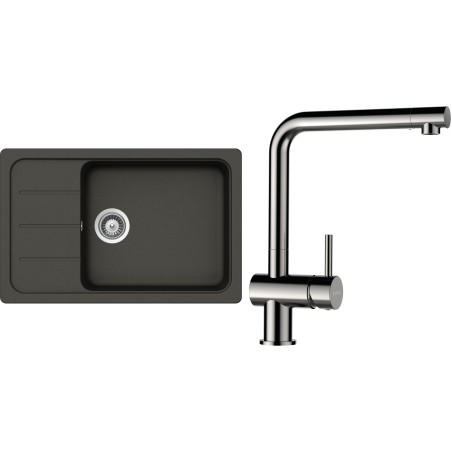 Set Schock S27-5 (dřez Formhaus D-100LS Asphalt + baterie Epos Nerezový vzhled)