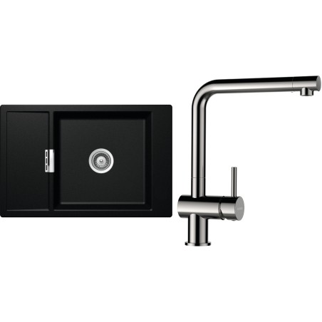 Set Schock S4-3 (dřez Mono D-100XS Magma + baterie Epos Nerezový vzhled)