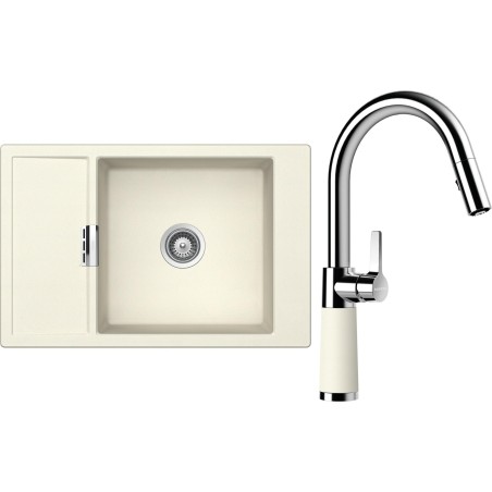 Set Schock S4-7 (dřez Mono D-100XS Magnolia + baterie SC-520.120 Magnolia)