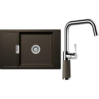 Set Schock S4-8 (dřez Mono D-100XS Bronze + baterie SC-530 Bronze)