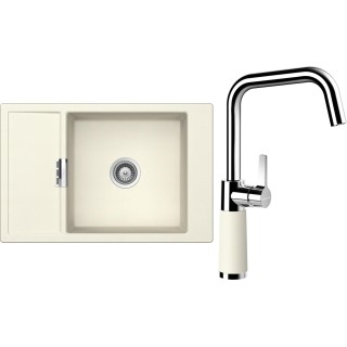 Set Schock S4-8 (dřez Mono D-100XS Magnolia + baterie SC-530 Magnolia)