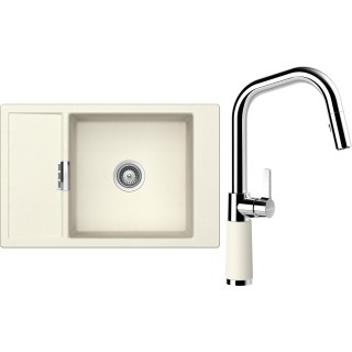 Set Schock S4-9 (dřez Mono D-100XS Magnolia + baterie SC-530.120 Magnolia)