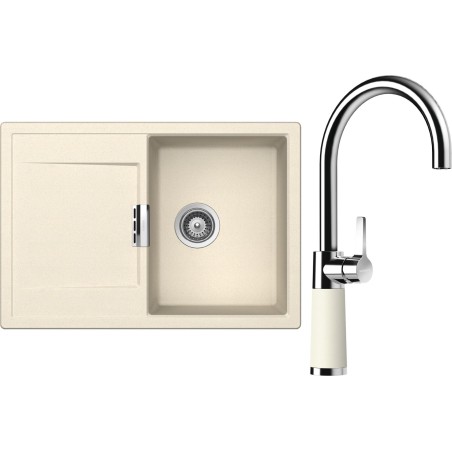 Set Schock S5-6 (dřez Mono D-100S Magnolia + baterie SC-520 Magnolia)