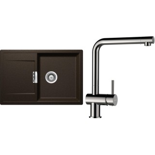 Set Schock S6-3 (dřez Mono D-100 Bronze + baterie Epos Nerezový vzhled)