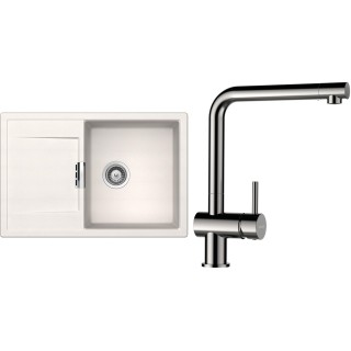 Set Schock S6-3 (dřez Mono D-100 Polaris + baterie Epos Nerezový vzhled)