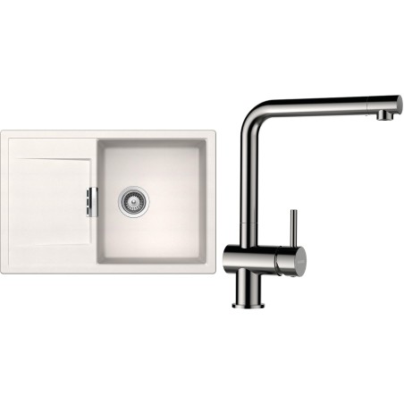 Set Schock S6-3 (dřez Mono D-100 Polaris + baterie Epos Nerezový vzhled)