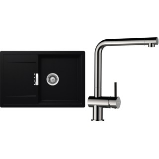 Set Schock S6-3 (dřez Mono D-100 Puro + baterie Epos Nerezový vzhled)