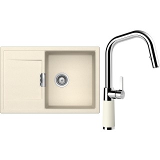 Set Schock S6-9 (dřez Mono D-100 Magnolia + baterie SC-530.120 Magnolia)