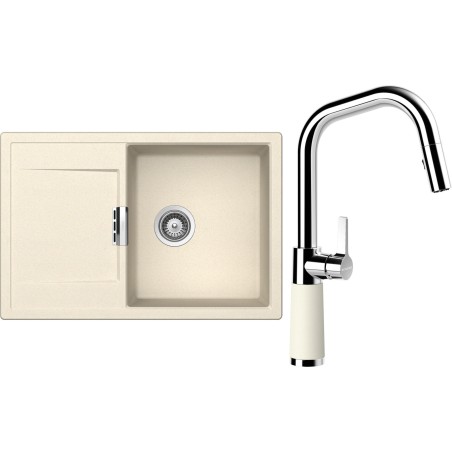 Set Schock S6-9 (dřez Mono D-100 Magnolia + baterie SC-530.120 Magnolia)